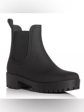 Jeffrey Campbell “Cloudy” Matte Chelsea Rain Booties, Size 5
